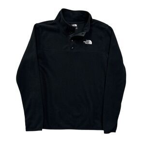 The North Face Boy's Size Large Black 1/4 Button Fleece Pullover